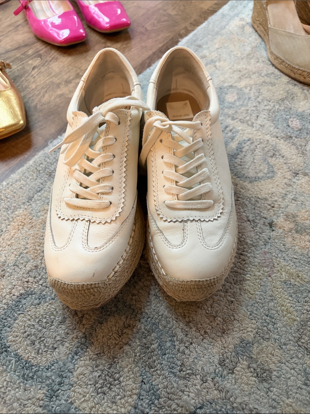 Dolce Vita Cream Platform Espadrille Sneakers
